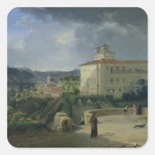 Uitzicht van de Villa Medici, Rome, 1813 Vierkante Sticker