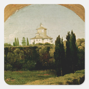 Uitzicht van de Villa Medici, Rome Vierkante Sticker
