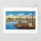 Uitzicht van de Vissende boten in de haven Briefkaart (Voorkant)