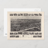 Uitzicht van de vogelgriep Kaart van Branford Conn (Voorkant / Achterkant)