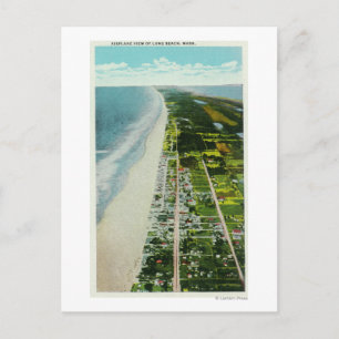 Uitzicht van de voorkant van de luchthaven briefkaart