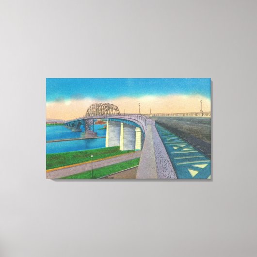 Uitzicht van de vredesbrug canvas afdruk (Voorkant)