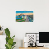 Uitzicht van de vredesbrug poster (Thuiskantoor)
