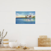 Uitzicht van de vuurtoren met groot punt poster (Keuken)