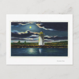 Uitzicht van de vuurtoren van de Cobbosseeconte bi Briefkaart