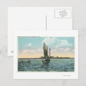 Uitzicht van de vuurtoren van het eiland Boon in Y Briefkaart (Voorkant / Achterkant)