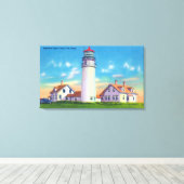 Uitzicht van de vuurtoren van het hoogland canvas afdruk (Insitu (Houten vloer))