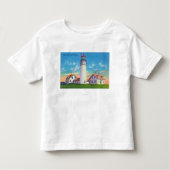 Uitzicht van de vuurtoren van het hoogland kinder shirts (Voorkant)