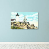 Uitzicht van de vuurtoren van New York Canvas Afdruk (Insitu (Houten vloer))