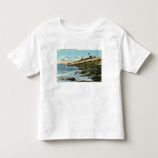 Uitzicht van de vuurtoren van Pemaquid Kinder Shirts (Voorkant)