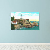 Uitzicht van de vuurtoren van Point Atkinson Canvas Afdruk (Insitu (Houten vloer))