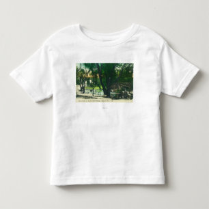 Uitzicht van de warmspuitplaat kinder shirts