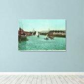 Uitzicht van de Water FrontRedwood City, CA Canvas Afdruk (Insitu (Houten vloer))