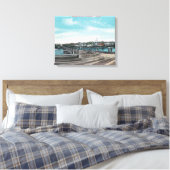 Uitzicht van de Waterfront Canvas Afdruk (Insitu (Slaapkamer))