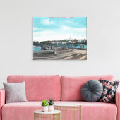 Uitzicht van de Waterfront Canvas Afdruk (Insitu (Woonkamer))