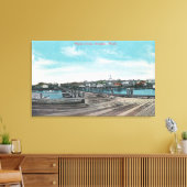 Uitzicht van de Waterfront Canvas Afdruk (Insitu (Woonkamer))