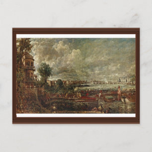Uitzicht van de waterloorbrug van de loods briefkaart