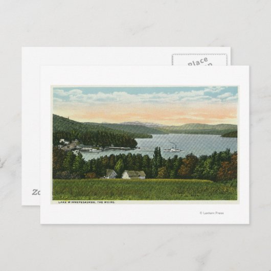 Uitzicht van de Weirs Briefkaart (Voorkant / Achterkant)