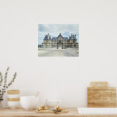Uitzicht van de West-facade van Chateau de Maisons Poster (Keuken)
