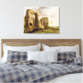 Uitzicht van de West Gate of Pevensey Castle, Suss Canvas Afdruk (Insitu (Slaapkamer))
