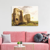 Uitzicht van de West Gate of Pevensey Castle, Suss Canvas Afdruk (Insitu (Woonkamer))