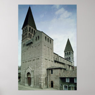 Uitzicht van de westelijke façade, 10e-11e eeuw poster