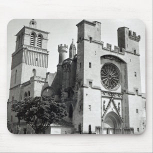 Uitzicht van de westelijke gevel en toren muismat