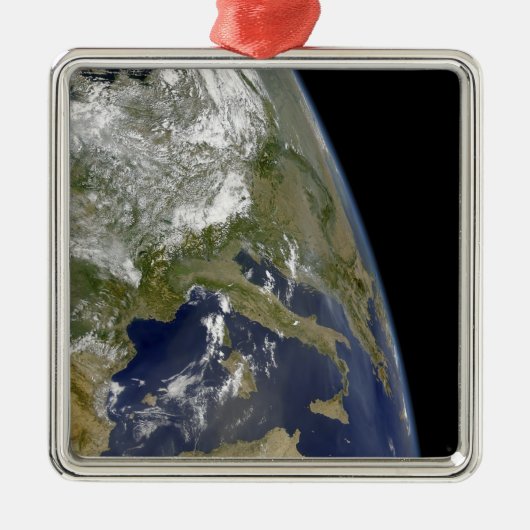 Uitzicht van de westerne Middellandse Zee Metalen Ornament (Voorkant)