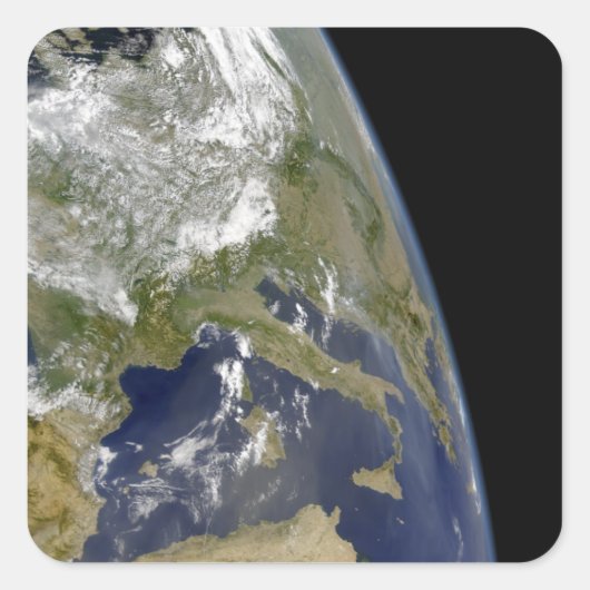 Uitzicht van de westerne Middellandse Zee Vierkante Sticker (Voorkant)