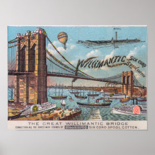Uitzicht van de William Brug Poster