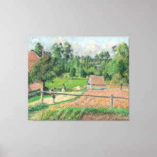 Uitzicht van de Window Camille Pissarro van de kun Canvas Afdruk