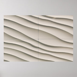 Uitzicht van de woestijn vanuit de lucht poster