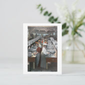 Uitzicht van de zalmkankerij briefkaart (Staand voorkant)