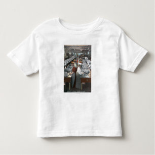 Uitzicht van de zalmkankerij kinder shirts
