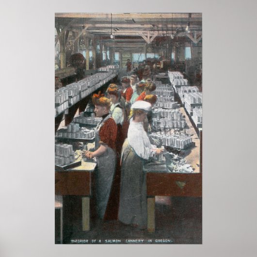 Uitzicht van de zalmkankerij poster (Voorkant)