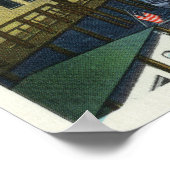 Uitzicht van de Zeilboten gedoceerd in de haven Poster (Hoek)