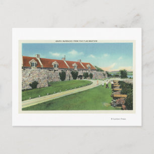 Uitzicht van de ZuidBarracks van de vlag Briefkaart