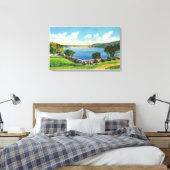 Uitzicht van de Zuidmuur Canvas Afdruk (Insitu (Slaapkamer))
