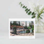 Uitzicht van de zwembad, CA Briefkaart (Staand voorkant)