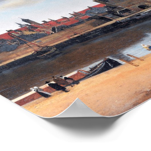 Uitzicht van Delft, Johannes Vermeer, 1659-1660 Poster (Hoek)