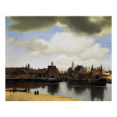 Uitzicht van Delft Johannes Vermeer Glossy Perfect Poster (Voorkant)