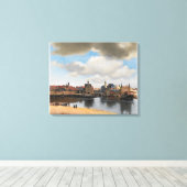 Uitzicht van Delft Vermeer Canvas Afdruk (Insitu (Houten vloer))