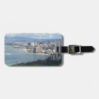 UITZICHT VAN DIAMOND HEAD-OAHU, HAWAII BAGAGELABEL