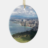 UITZICHT VAN DIAMOND HEAD-OAHU, HAWAII KERAMISCH ORNAMENT (Rechts)