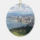 UITZICHT VAN DIAMOND HEAD-OAHU, HAWAII KERAMISCH ORNAMENT (Links)