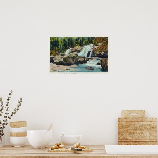 Uitzicht van Diana's Bath Poster (Keuken)