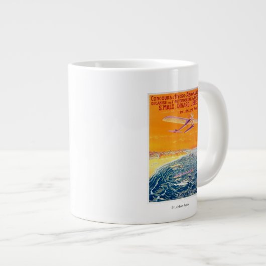 Uitzicht van drijfvliegtuigen in Poster van lucht Extra Grote Beker (Voorkant rechts)