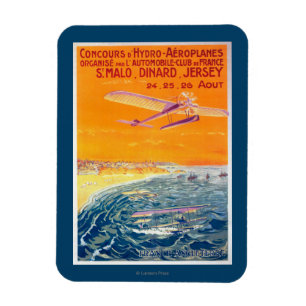 Uitzicht van drijfvliegtuigen in Poster van lucht Magneet