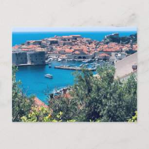Uitzicht van Dubrovnik Old Town, Kroatië Briefkaart