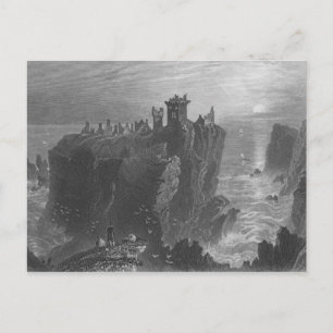 Uitzicht van Dunottar Castle bij Stonehaven Briefkaart
